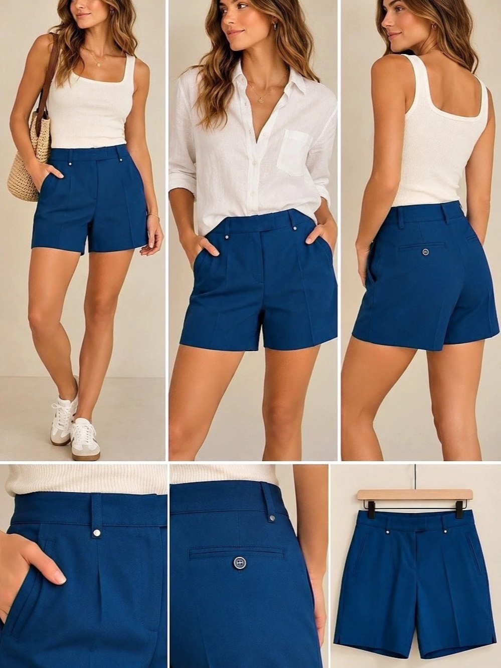 Ralph Lauren Essentials Women's Blue Bermuda Shorts NWT